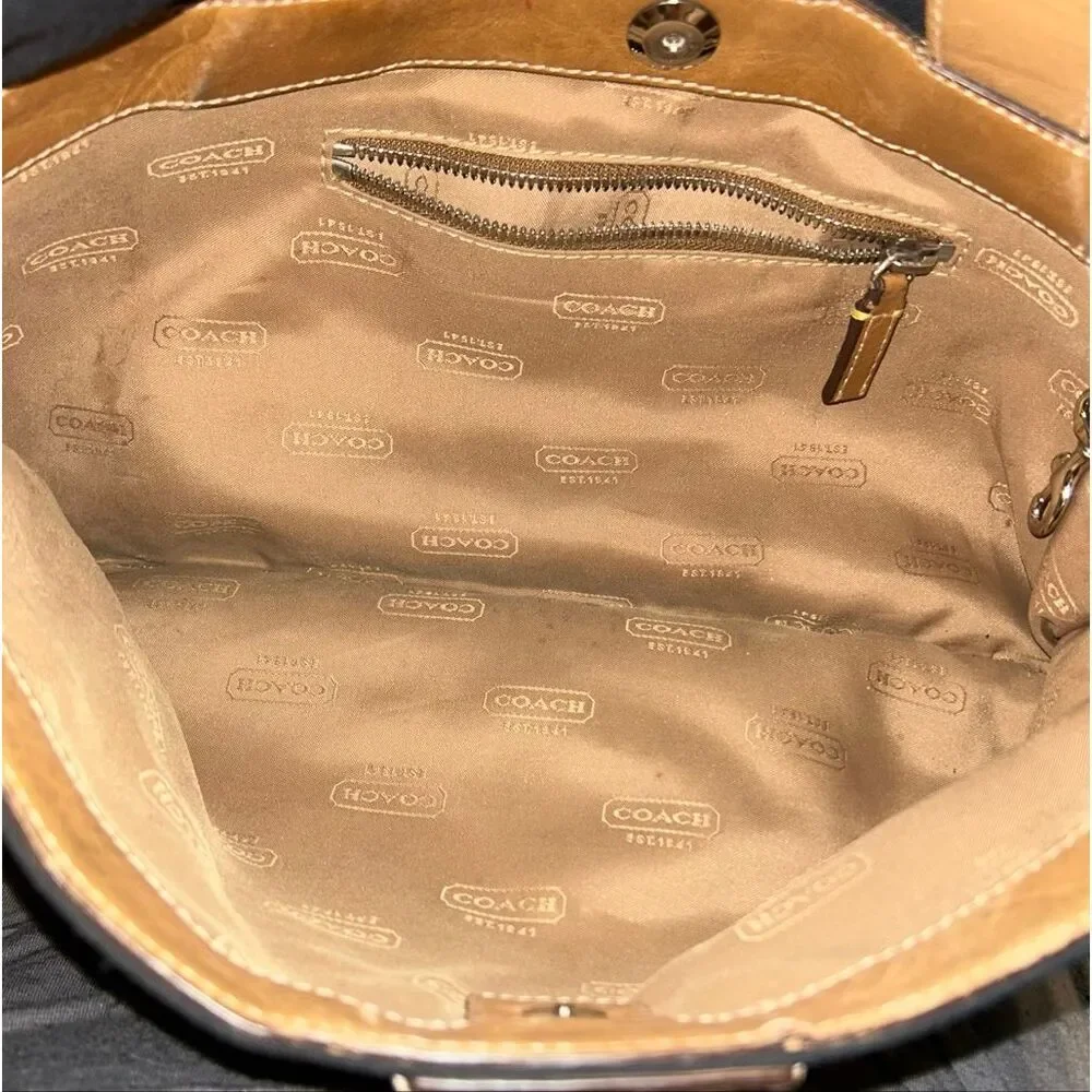 Vintage Coach Black Canvas Leather Messenger Briefcase Laptop
